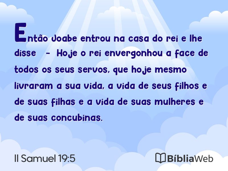 II Samuel 19:5 em imagem para compartilhar