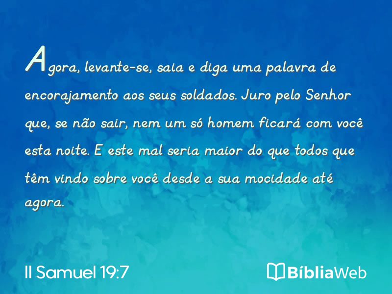 II Samuel 19:7 em imagem para compartilhar