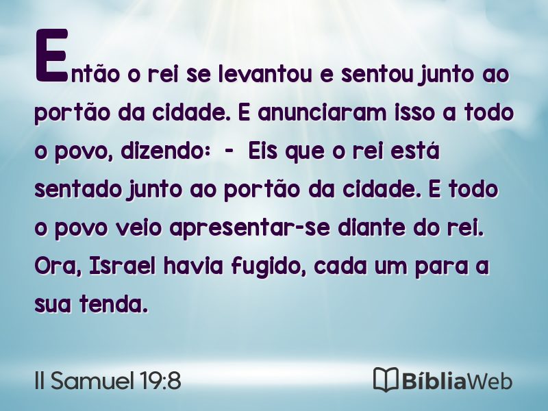 II Samuel 19:8 em imagem para compartilhar