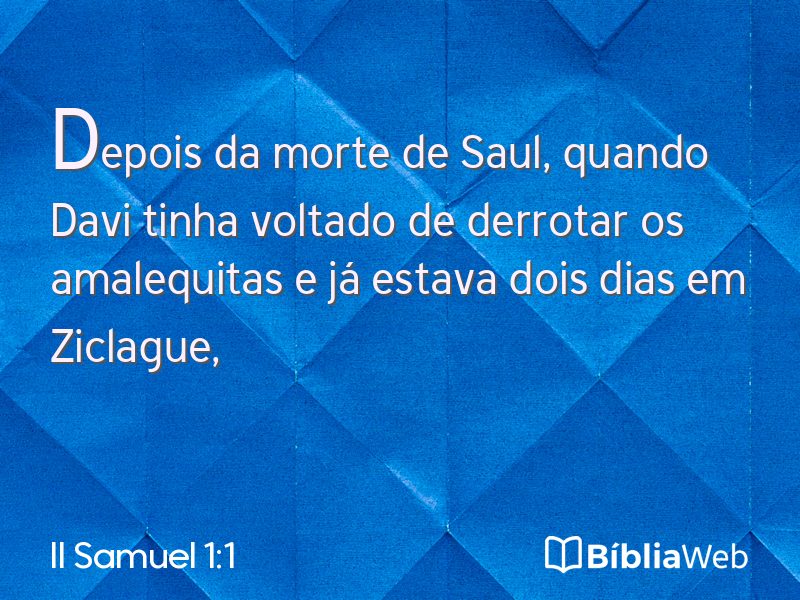 II Samuel 1:1 em imagem para compartilhar