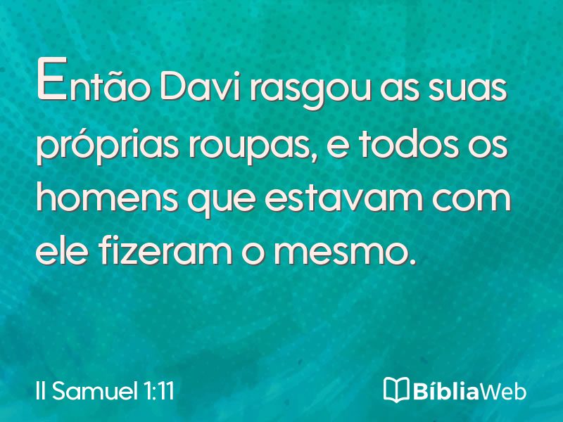 II Samuel 1:11 em imagem para compartilhar