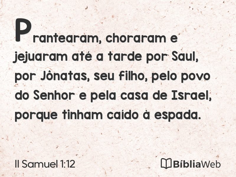 II Samuel 1:12 em imagem para compartilhar