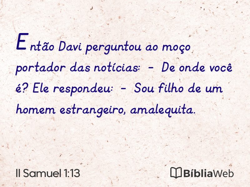 II Samuel 1:13 em imagem para compartilhar