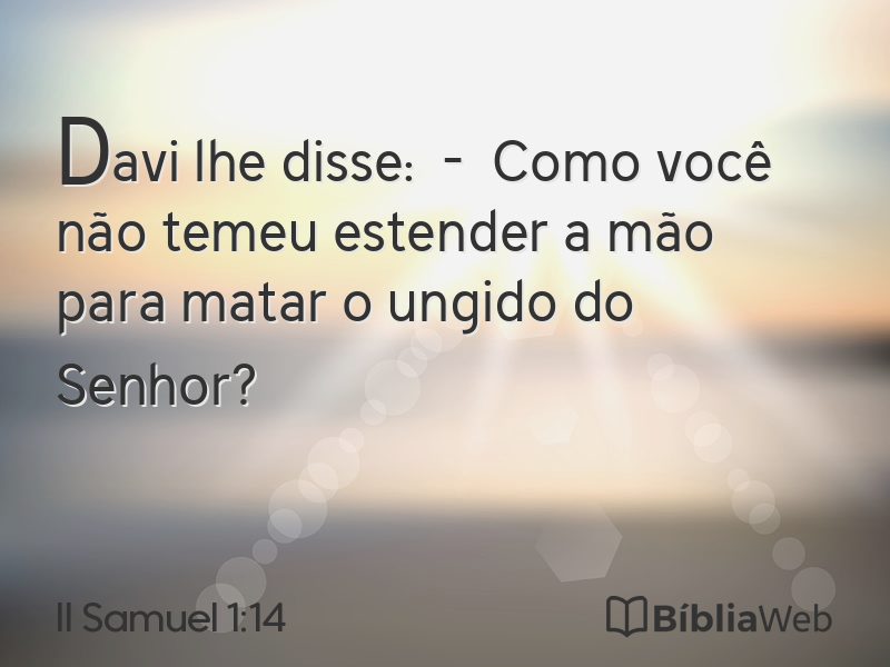 II Samuel 1:14 em imagem para compartilhar