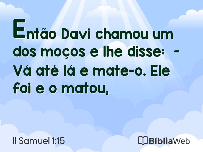 II Samuel 1:15 em imagem para compartilhar