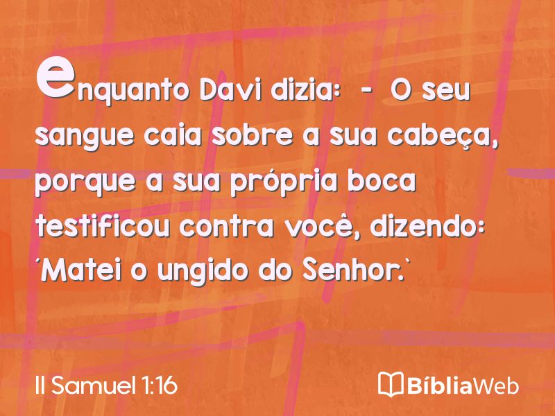 II Samuel 1:16 em imagem para compartilhar