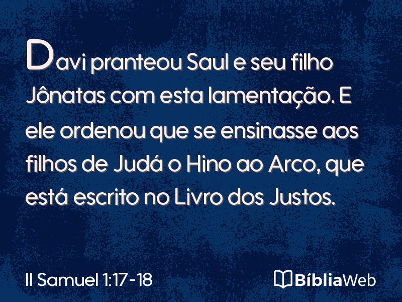 II Samuel 1:17-18 em imagem para compartilhar