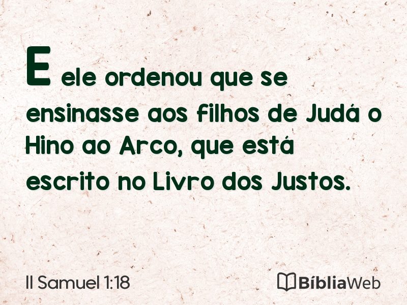 II Samuel 1:18 em imagem para compartilhar