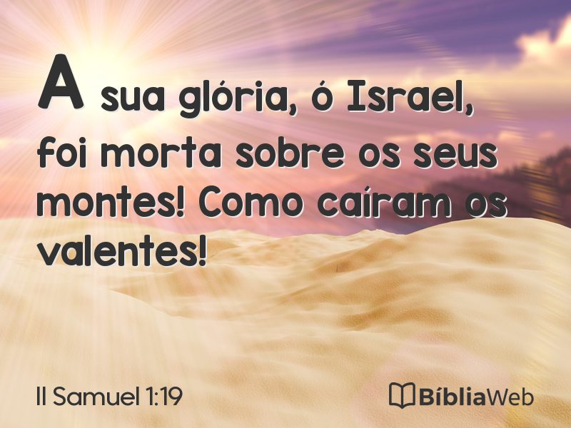 II Samuel 1:19 em imagem para compartilhar