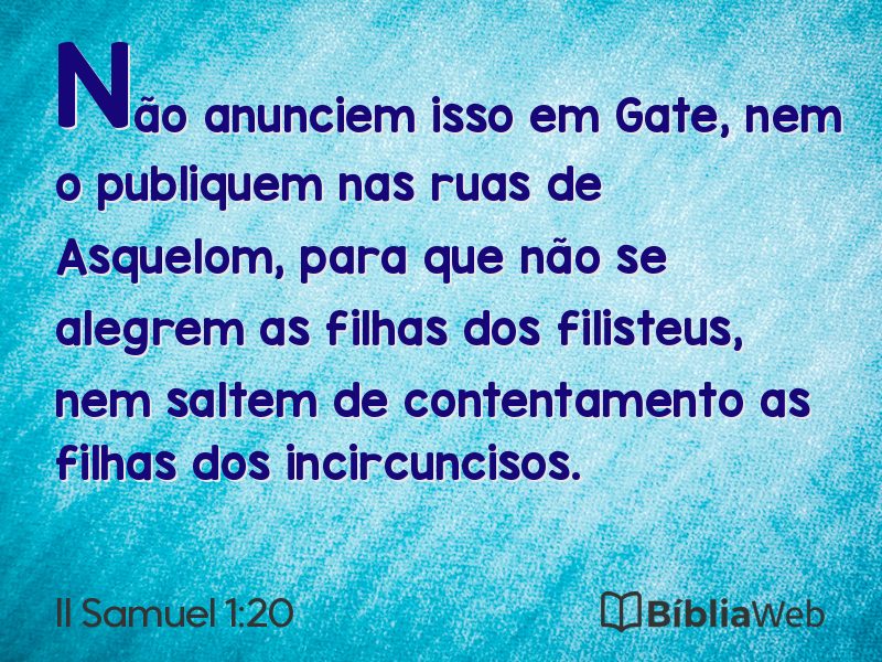 II Samuel 1:20 em imagem para compartilhar
