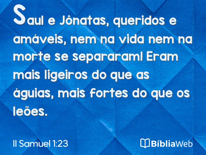 II Samuel 1:23 em imagem para compartilhar