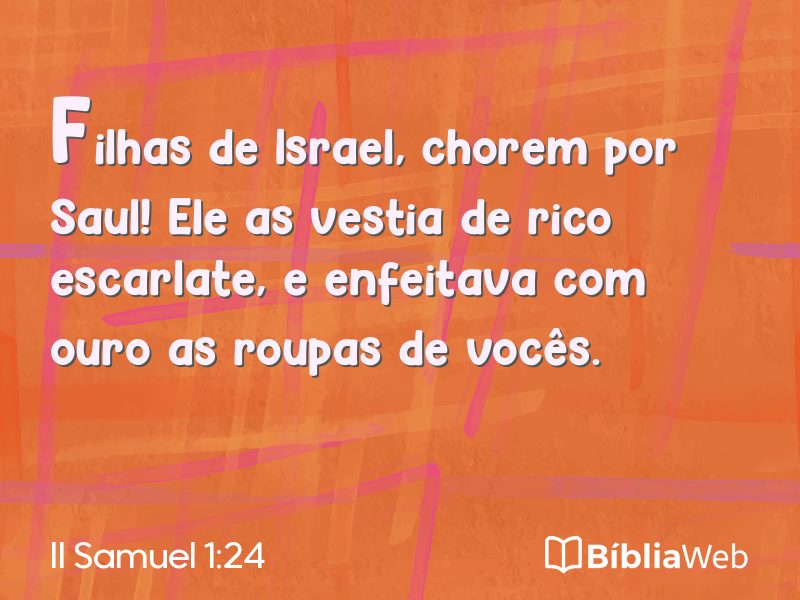 II Samuel 1:24 em imagem para compartilhar