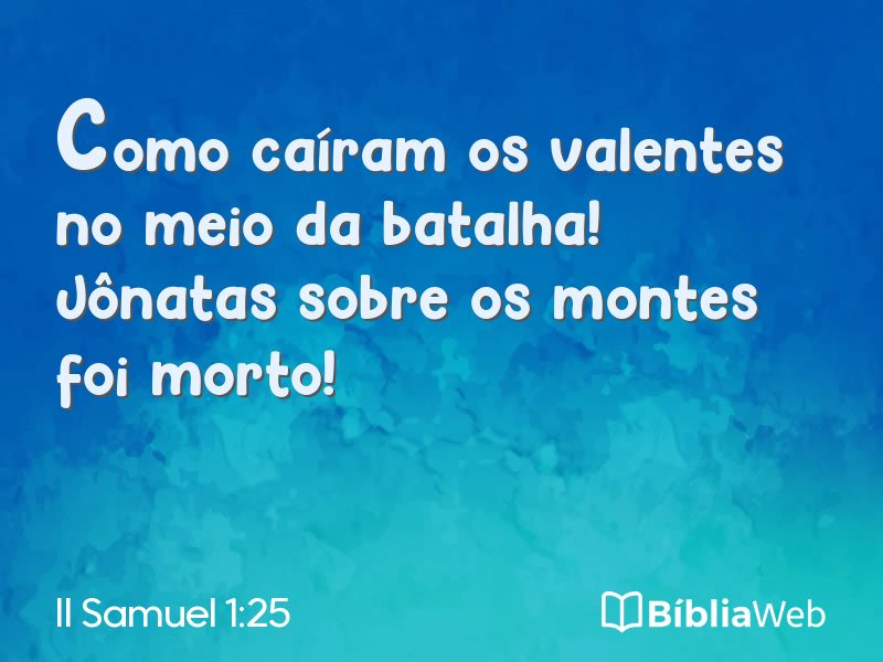 II Samuel 1:25 em imagem para compartilhar