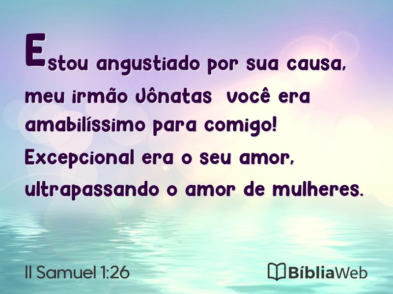 II Samuel 1:26 em imagem para compartilhar