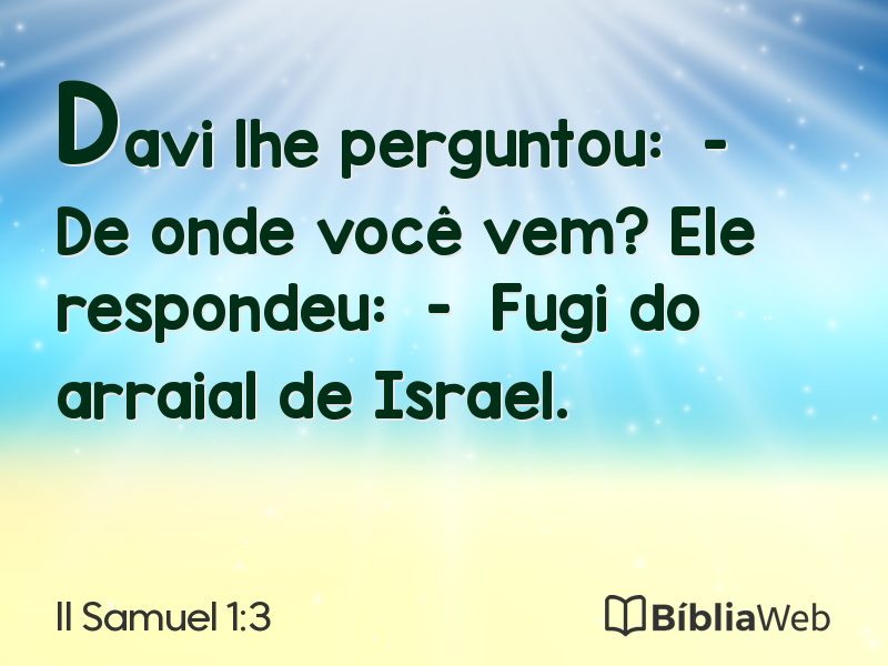 II Samuel 1:3 em imagem para compartilhar