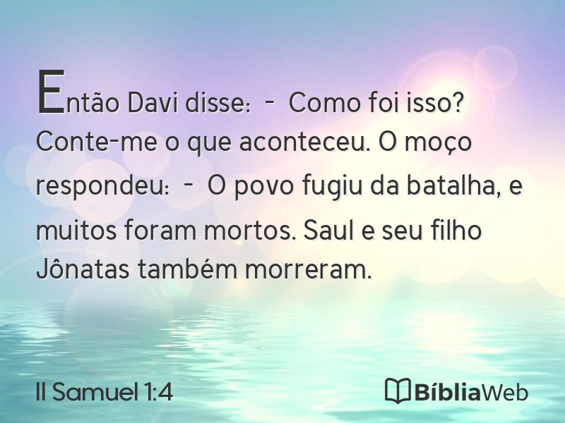 II Samuel 1:4 em imagem para compartilhar