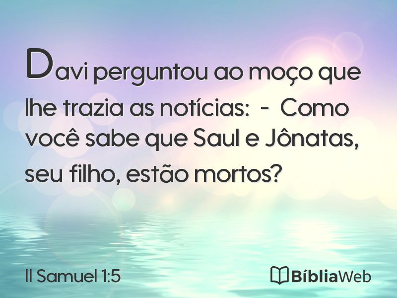 II Samuel 1:5 em imagem para compartilhar