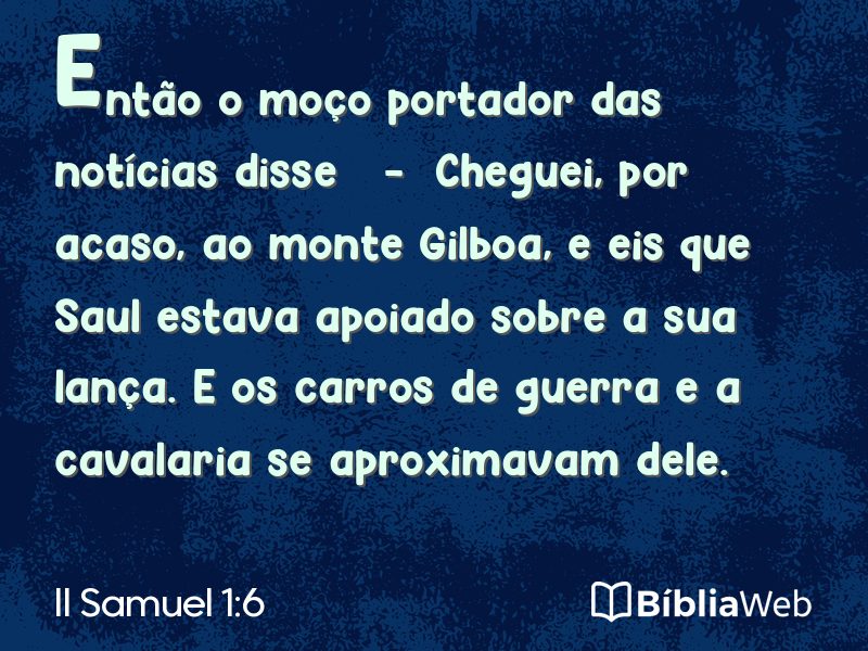 II Samuel 1:6 em imagem para compartilhar
