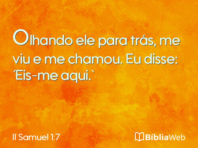 II Samuel 1:7 em imagem para compartilhar