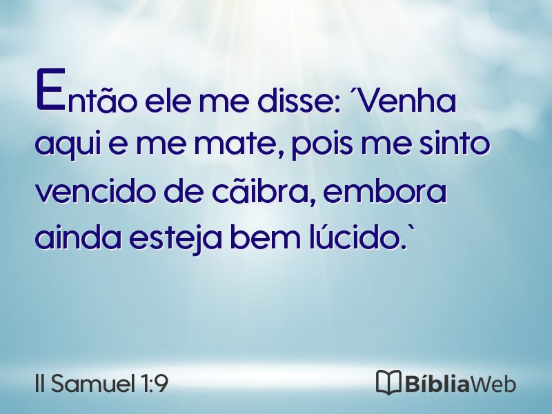 II Samuel 1:9 em imagem para compartilhar