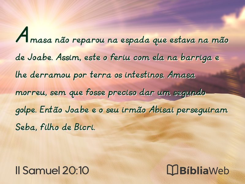 II Samuel 20:10 em imagem para compartilhar