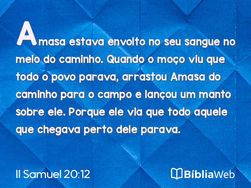 II Samuel 20:12 em imagem para compartilhar