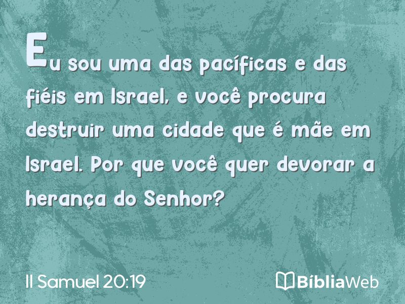 II Samuel 20:19 em imagem para compartilhar