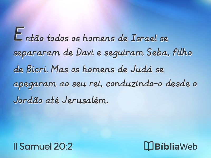 II Samuel 20:2 em imagem para compartilhar