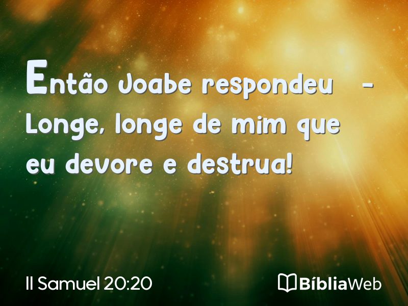 II Samuel 20:20 em imagem para compartilhar