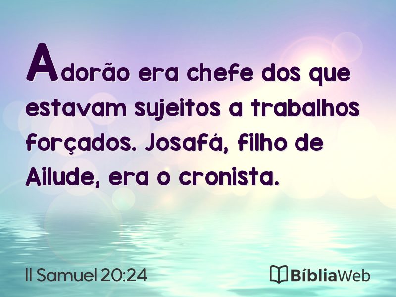 II Samuel 20:24 em imagem para compartilhar