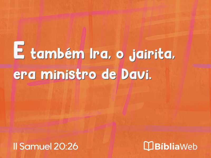 II Samuel 20:26 em imagem para compartilhar
