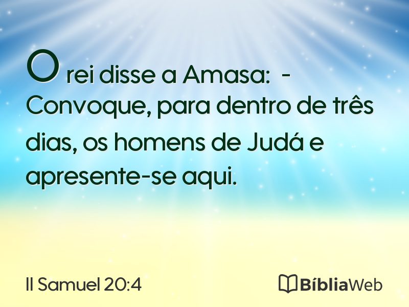 II Samuel 20:4 em imagem para compartilhar