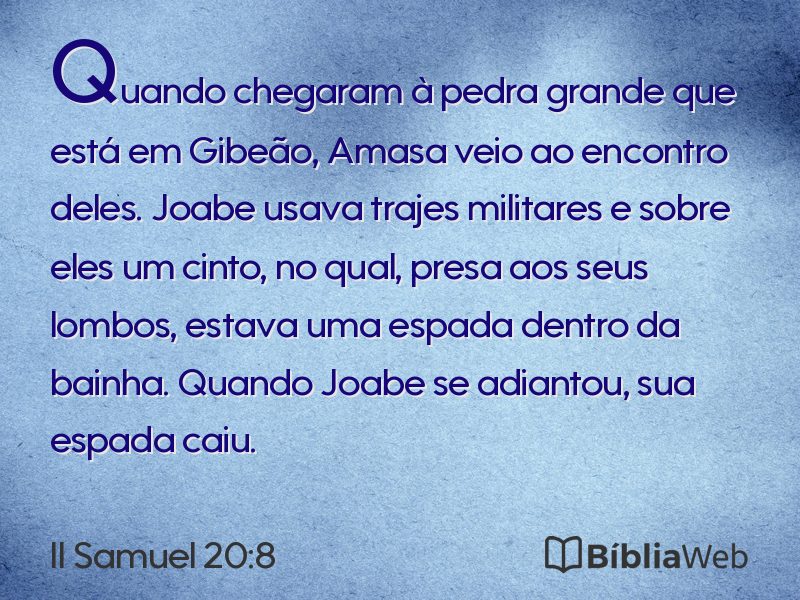 II Samuel 20:8 em imagem para compartilhar