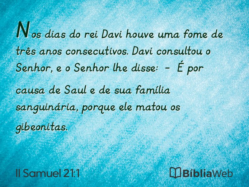 II Samuel 21:1 em imagem para compartilhar
