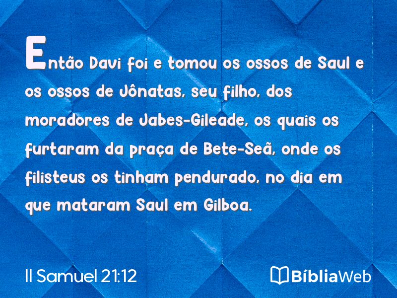II Samuel 21:12 em imagem para compartilhar