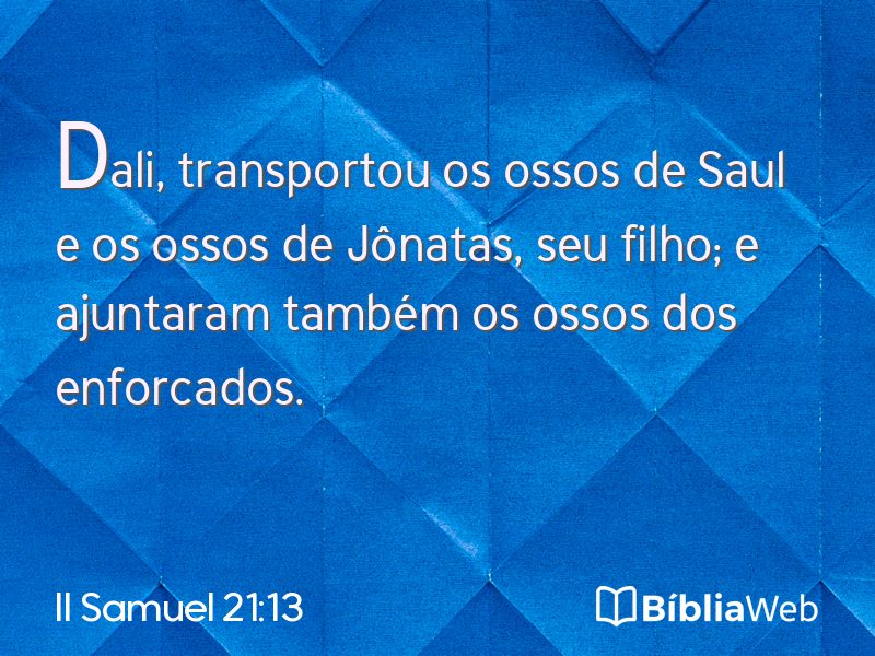 II Samuel 21:13 em imagem para compartilhar