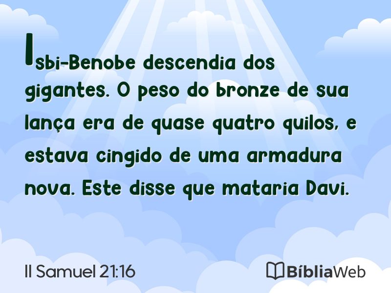 II Samuel 21:16 em imagem para compartilhar