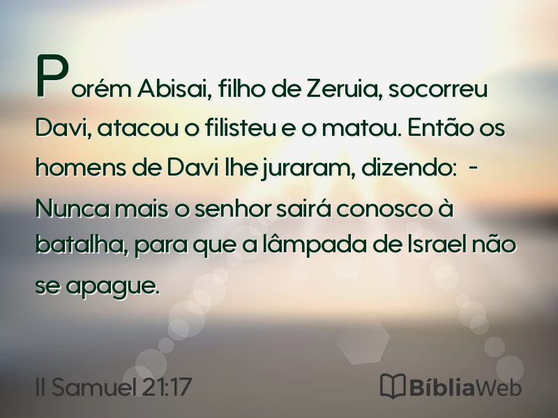 II Samuel 21:17 em imagem para compartilhar