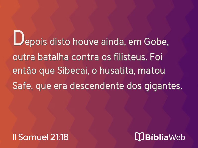 II Samuel 21:18 em imagem para compartilhar