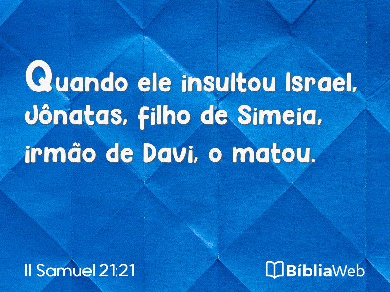 II Samuel 21:21 em imagem para compartilhar