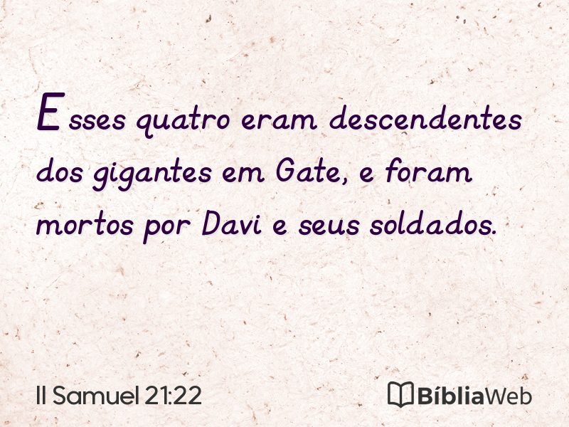 II Samuel 21:22 em imagem para compartilhar