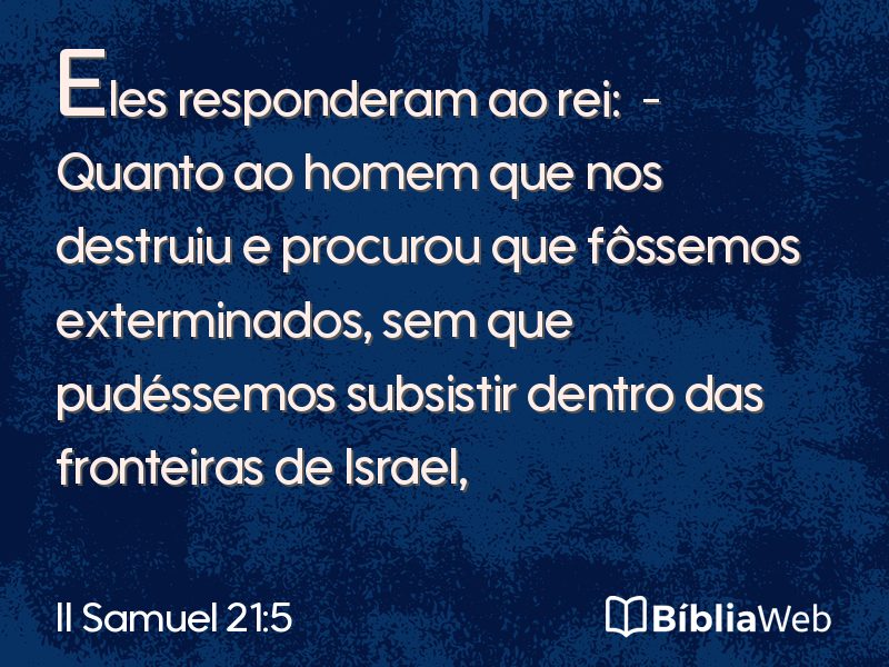 II Samuel 21:5 em imagem para compartilhar