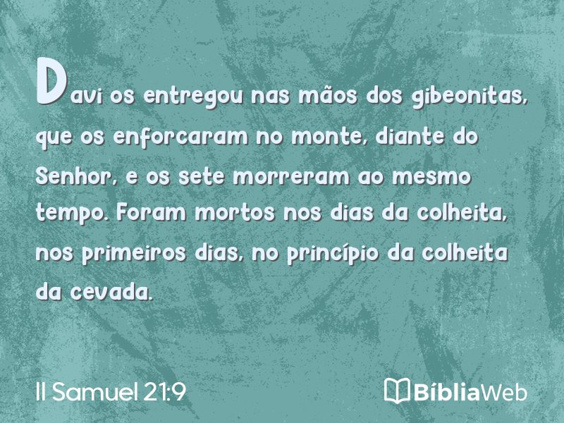 II Samuel 21:9 em imagem para compartilhar