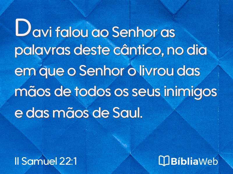 II Samuel 22:1 em imagem para compartilhar
