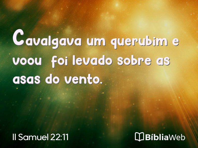 II Samuel 22:11 em imagem para compartilhar