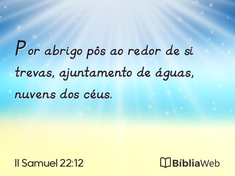 II Samuel 22:12 em imagem para compartilhar