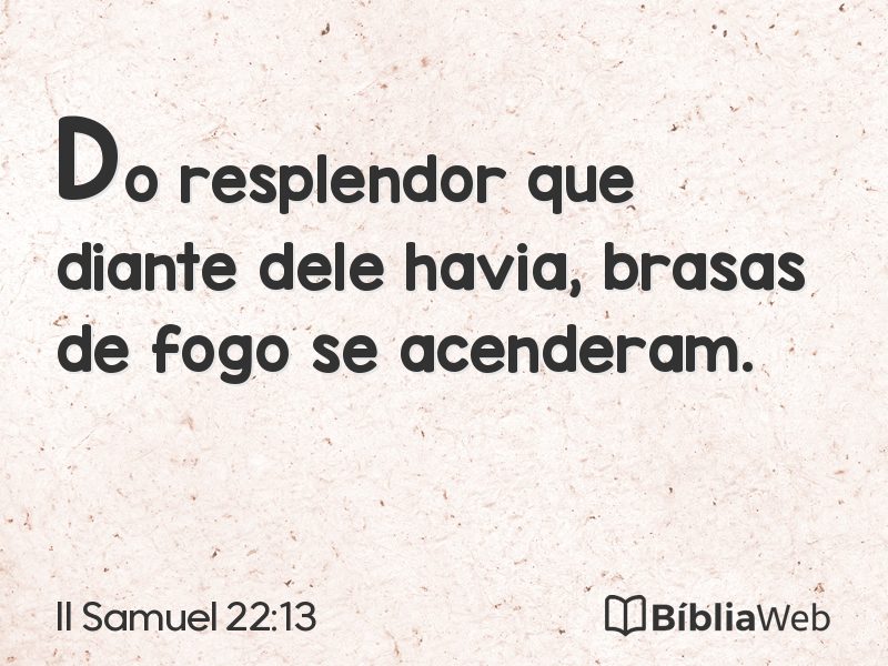 II Samuel 22:13 em imagem para compartilhar