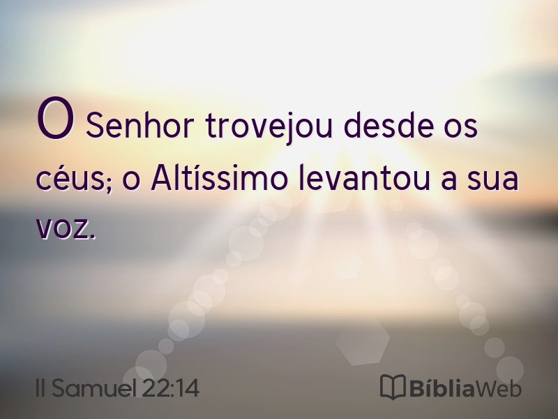 II Samuel 22:14 em imagem para compartilhar