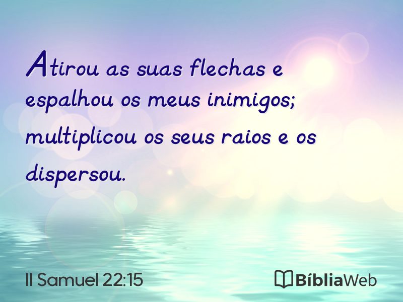 II Samuel 22:15 em imagem para compartilhar