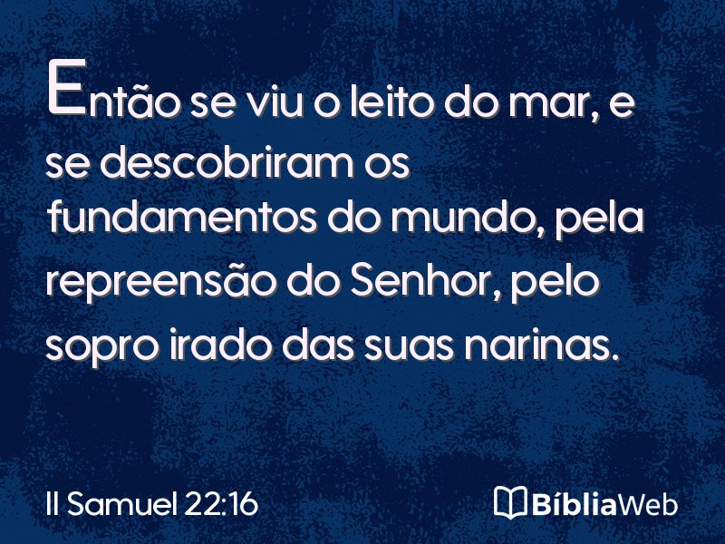 II Samuel 22:16 em imagem para compartilhar